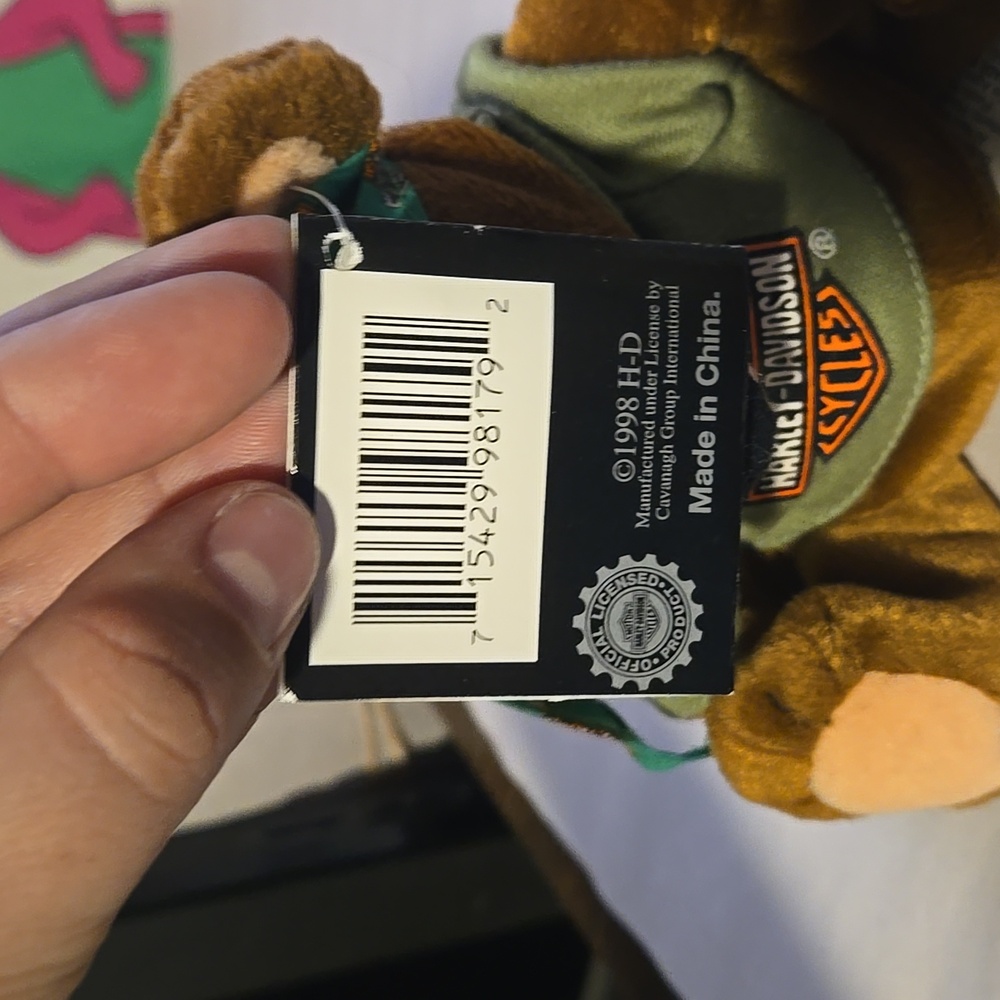 Vintage Harley-Davidson 1998 Biker Teddy Bear Set New With Tags - Picture 10 of 16